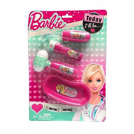 Игровой набор юного доктора с фонариком из серии Barbie, на блистере 